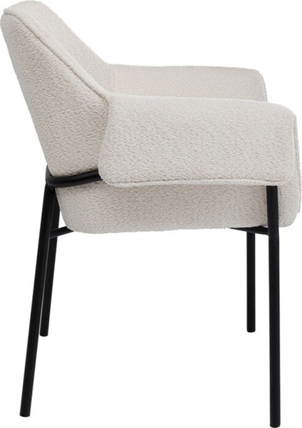 Armrest Bess Krem Polyester Sandalye
