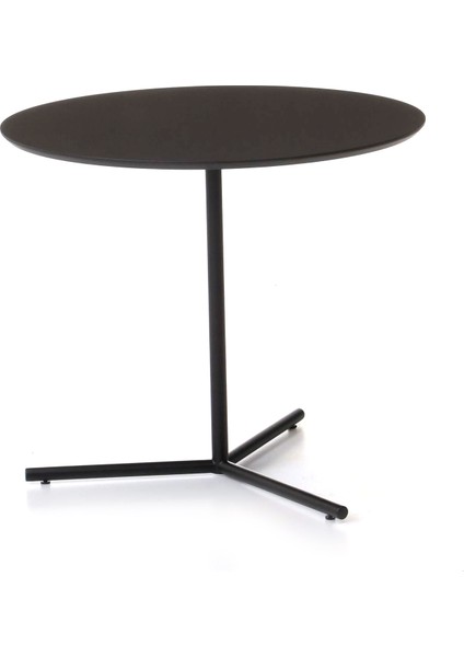 Sema Siyah Metal Yan Sehpa 55X64 cm