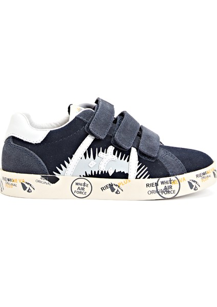 Lacivert Erkek Çocuk Deri Sneaker Deri