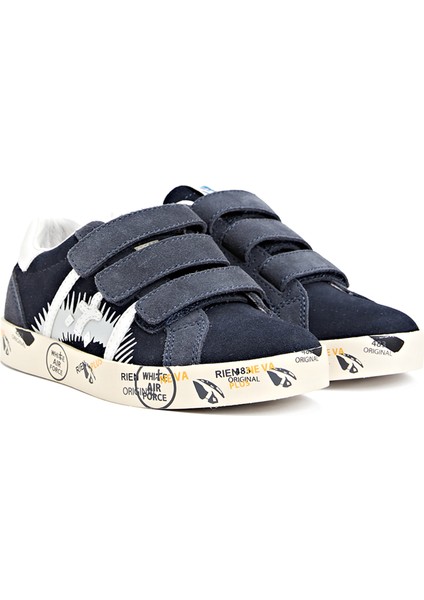 Lacivert Erkek Çocuk Deri Sneaker Deri
