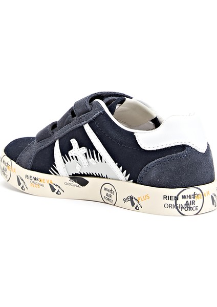 Lacivert Erkek Çocuk Deri Sneaker Deri