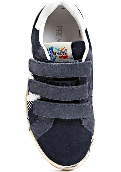 Lacivert Erkek Çocuk Deri Sneaker Deri