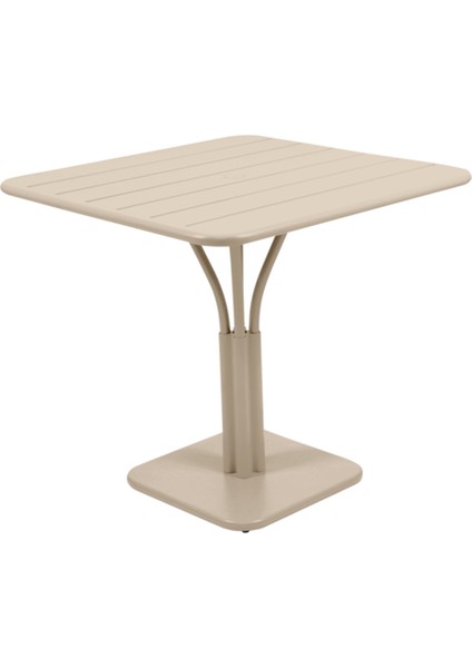 Luxembourg Pedestal Metal Bej Masa
