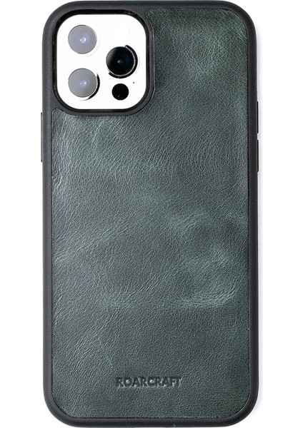 iPhone 14 Plus Zümrüt Yeşil Deri Kılıf