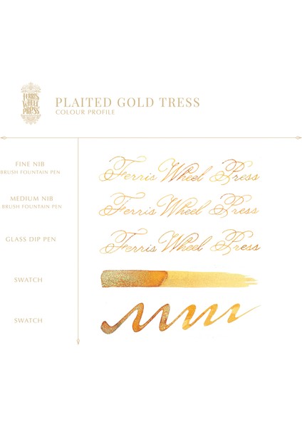 Plaited Gold Tress Altın Sarısı Mürekkep 20 ml