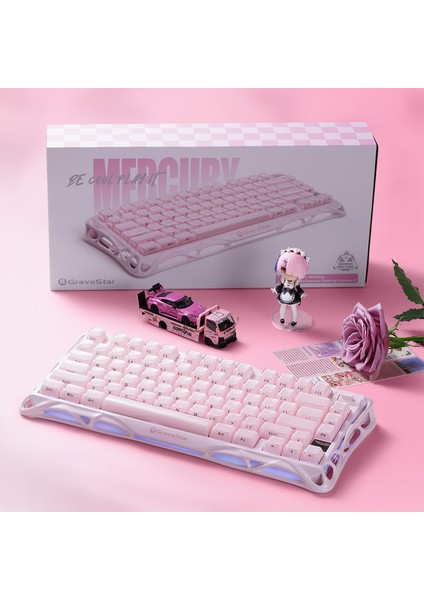 Mercury K1 Rgb Special Edition Pembe Kablosuz Mekanik Gaming Klavye
