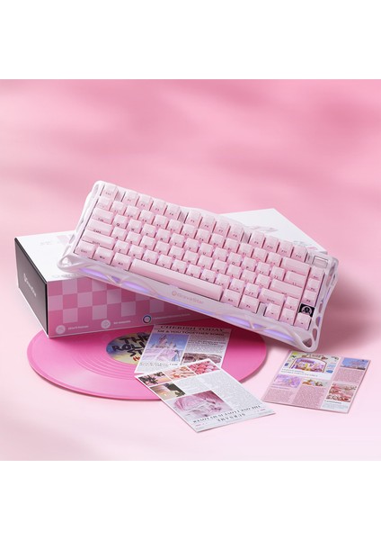 Mercury K1 Rgb Special Edition Pembe Kablosuz Mekanik Gaming Klavye