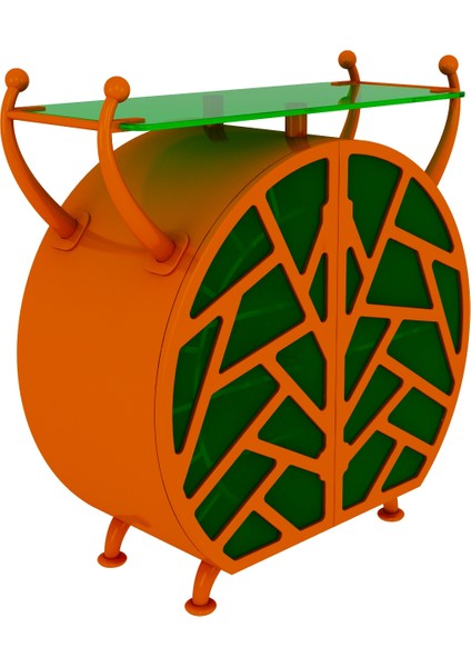 Cocktail Bug Turuncu Içki Dolabı