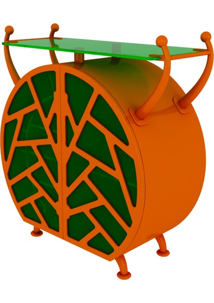 Cocktail Bug Turuncu Içki Dolabı