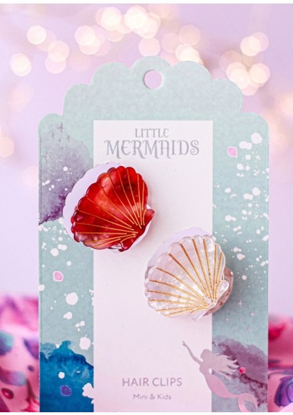 Little Mermaids Kırmızı Kız Çocuk Kemik Toka modelleri