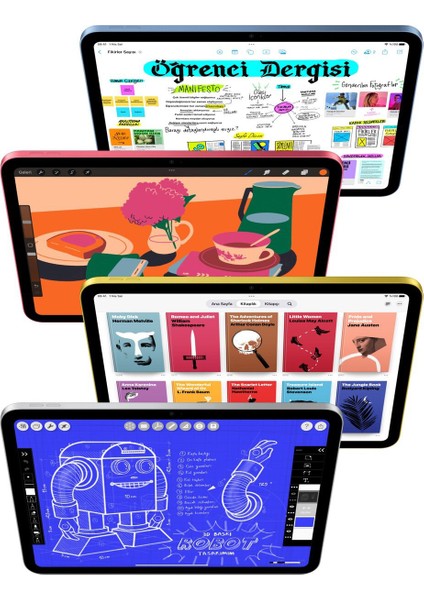 iPad 11. Nesil A16 11" Wi-Fi 128GB Sarı Tablet MD4D4TU/A modelleri