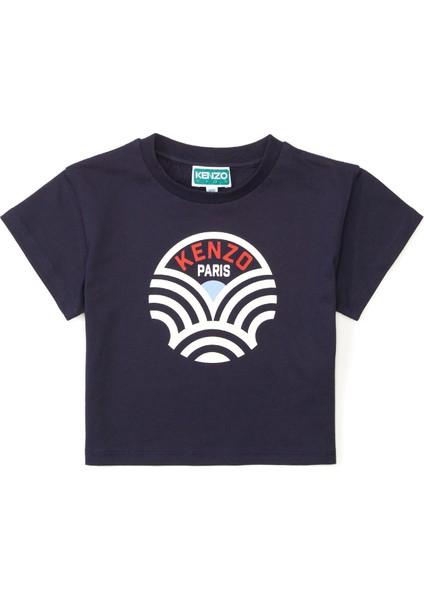 Lacivert Baskılı Erkek Çocuk T-Shirt