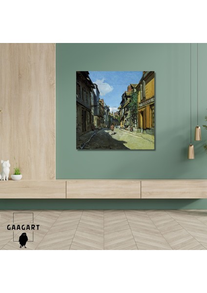 Kare Kanvas Tablo Ünlü Eserler Claude Monet Sokak Tablosu