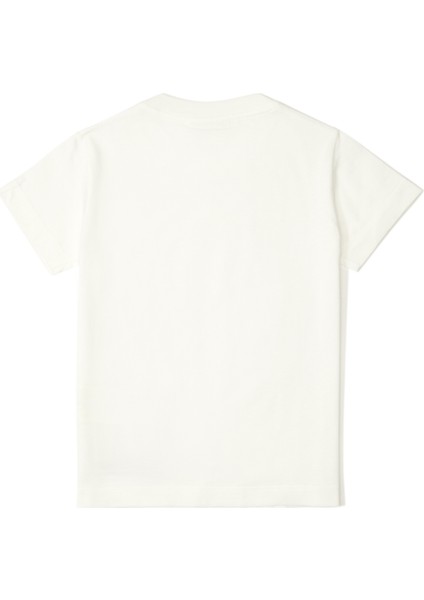 Beyaz Logolu Unisex Çocuk T-Shirt fiyatları