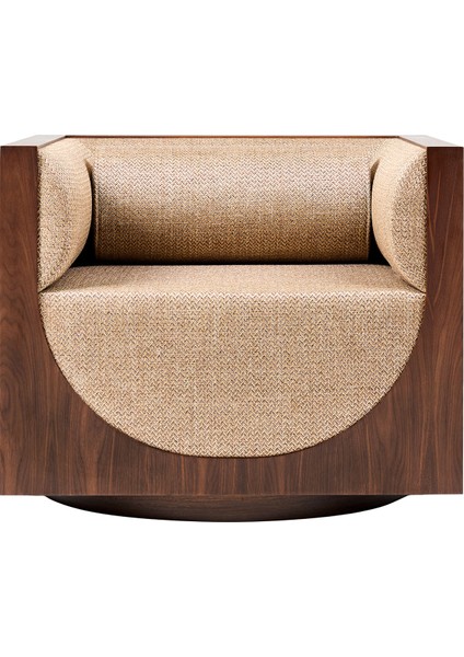Cube Lounge Bej Ceviz Berjer