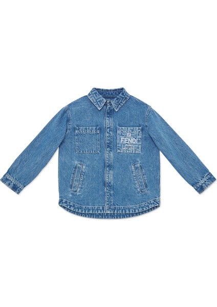 Lacivert Unisex Çocuk Denim Ceket