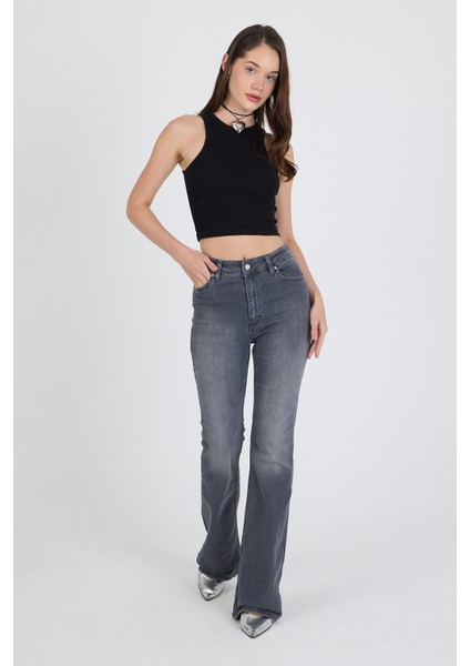 Ispanyol Paça Esnek Kumaş Regular Kadın Jean Kadın Kot Pantolon 2833 fiyatları