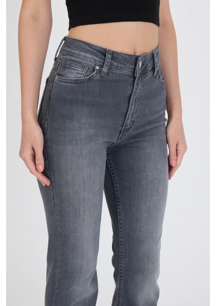 Ispanyol Paça Esnek Kumaş Regular Kadın Jean Kadın Kot Pantolon 2833 fırsatları