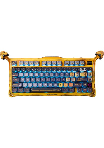 Mercury K1 Pro Rgb Special Edition Sarı Kablosuz Mekanik Gaming Klavye