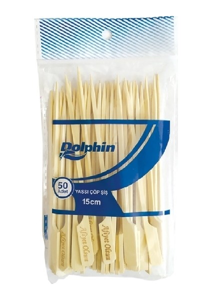 Yassı Çöp Şiş 15cm 50li