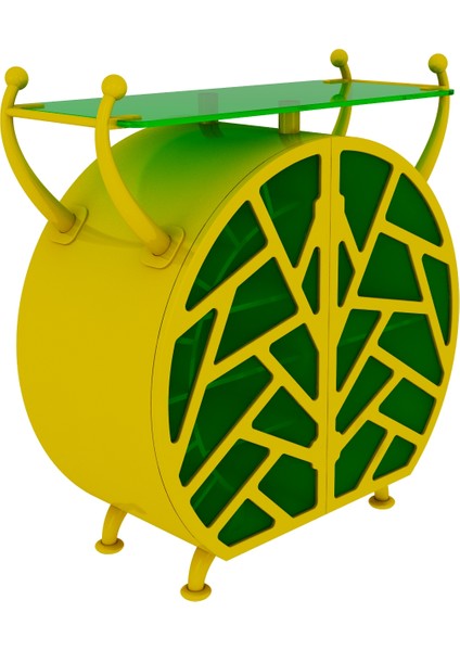 Cocktail Bug Sarı Içki Dolabı