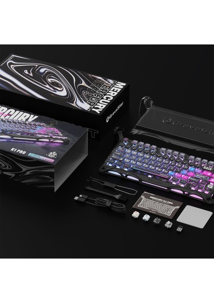 Mercury K1 Pro Rgb Galaxy Siyah Kablosuz Mekanik Gaming Klavye