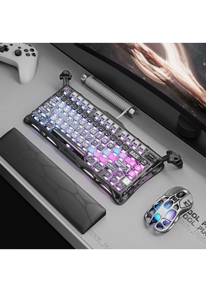 Mercury K1 Pro Rgb Galaxy Siyah Kablosuz Mekanik Gaming Klavye