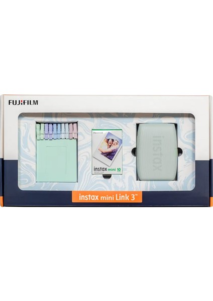 Instax Mini Link 3 Yeşil Akıllı Telefon Yazıcısı Bundle Box