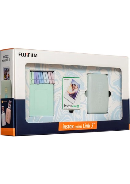 Instax Mini Link 3 Yeşil Akıllı Telefon Yazıcısı Bundle Box fiyatları