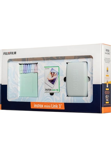 Instax Mini Link 3 Yeşil Akıllı Telefon Yazıcısı Bundle Box modelleri