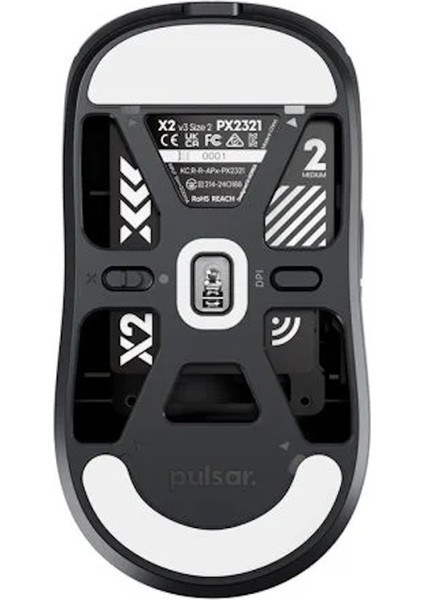 X2 V3 Xs-1 Sensör Siyah Size 2 Medium Simetrik Kablosuz Gaming Mouse PX2321