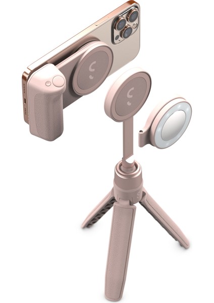 Snapgrip Magsafe Pembe Video Çekim Seti