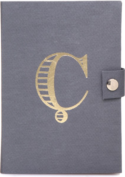 Lila Harf Baskılı Çıtçıtlı Defter