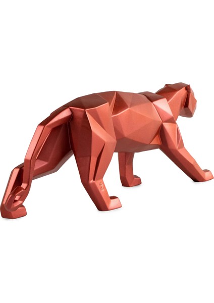 Panther Kırmızı Porselen Heykel