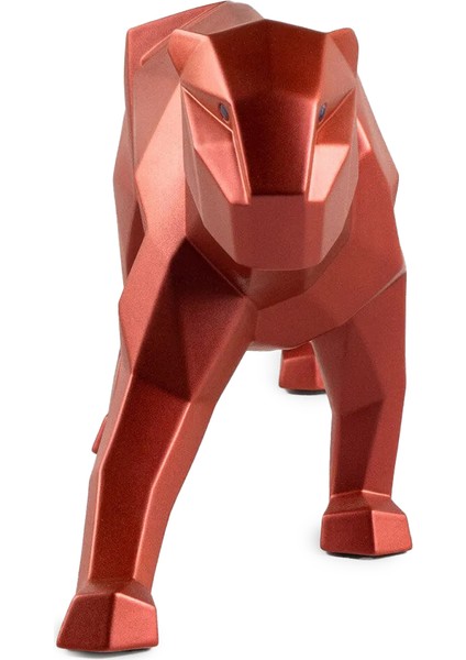 Panther Kırmızı Porselen Heykel