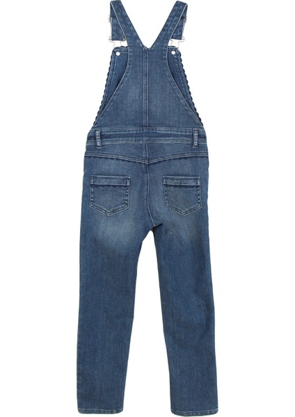 Koyu Mavi Denim Kız Çocuk Salopet fiyatları
