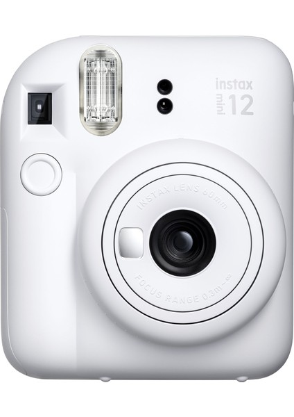 Instax Mini 12 Beyaz Fotoğraf Makinesi + Çerçeve ve Deri Kılıf Seti