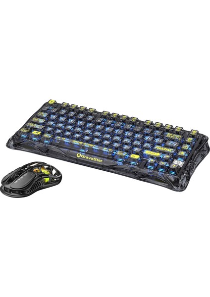 Mercury Siyah K1 Lite+M2 Kablosuz Rgb Işıklı Mekanik Q Gaming Klavye ve Optik Mouse Seti