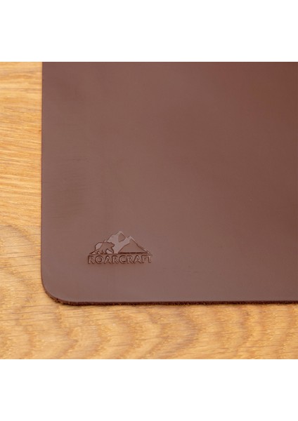 Kahverengi Deri Masa Matı ve Mouse Pad Seti