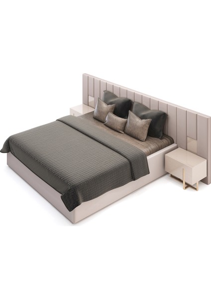 Style Bej Yatak Ünitesi 160 cm