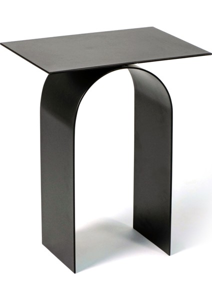 Curve No 1 Mat Siyah Metal Yan Sehpa