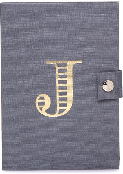 Lila Harf Baskılı Çıtçıtlı Defter