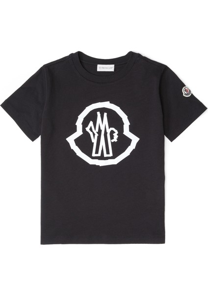 Siyah Logolu Erkek Çocuk T-Shirt