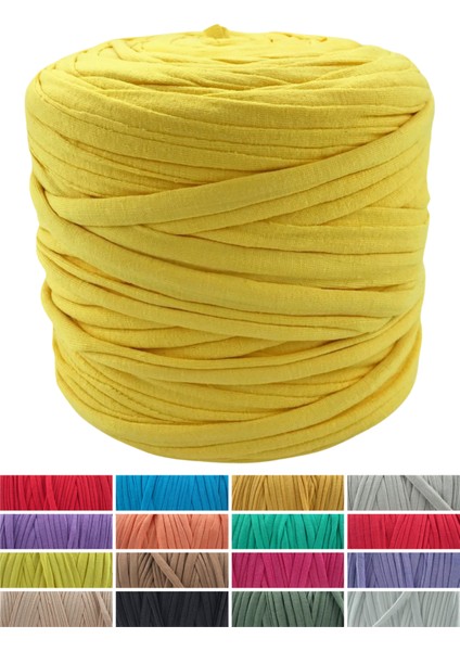 Sarı 022 Penye İp Büyük Boy 650 gr 130 mt Örgü İpi