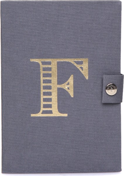 Lila Harf Baskılı Çıtçıtlı Defter
