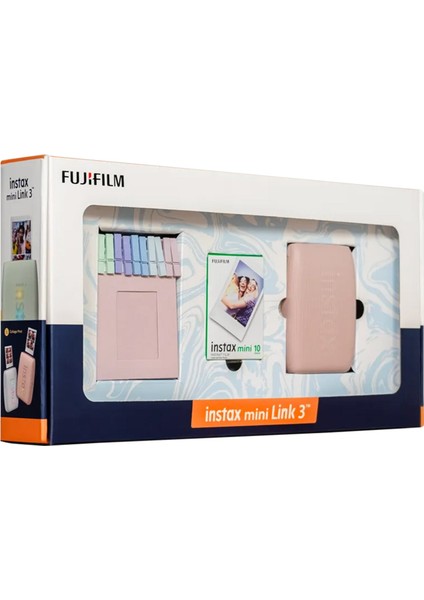 Instax Mini Link 3 Pembe Akıllı Telefon Yazıcısı Bundle Box fiyatları