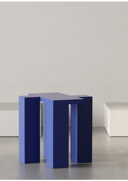 Leg Mavi Mdf Sehpa
