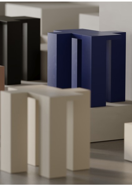 Leg Mavi Mdf Sehpa
