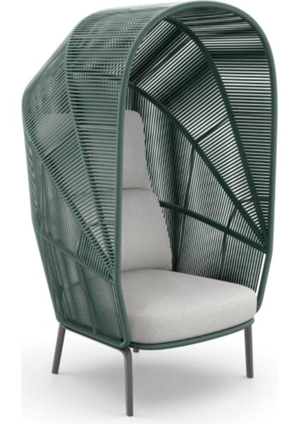 Rilly Cocoon Teal Touch Yeşil Alüminyum Bahçe Koltuğu