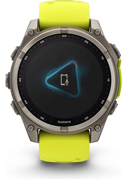 Fenix 8 47 mm Solar Sapphire Titanyum Amp Sarı/grafit Silikon Kayışlı Akıllı Saat